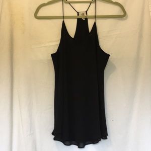Black chiffon tank
